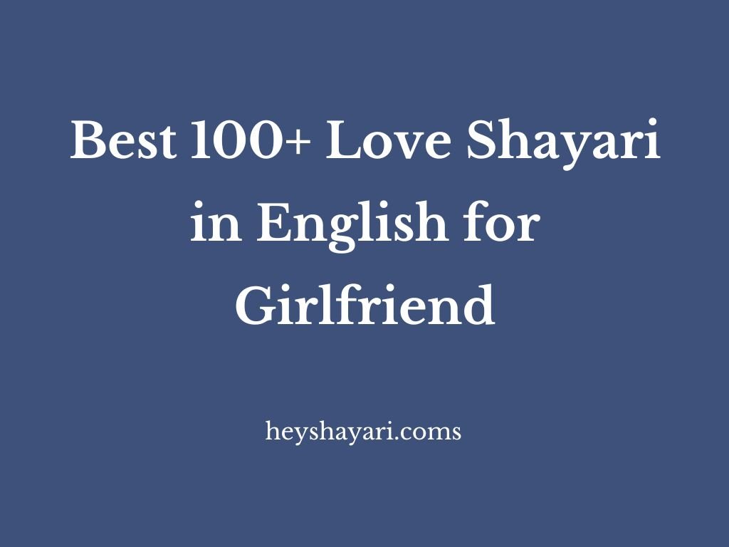 love shayari in english for girlfriend