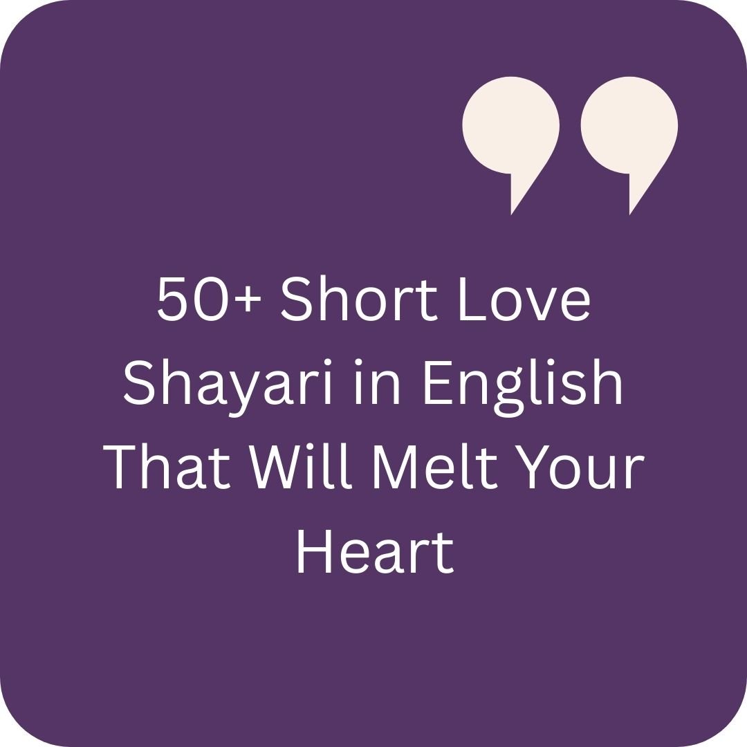 short love shayari in english